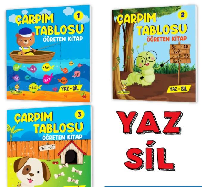 Çarpım Tablosu Öğreten Kitap Serisi (YAZ-SİL) , Kolektif , Mucit Karınca , 9786257632034 ,