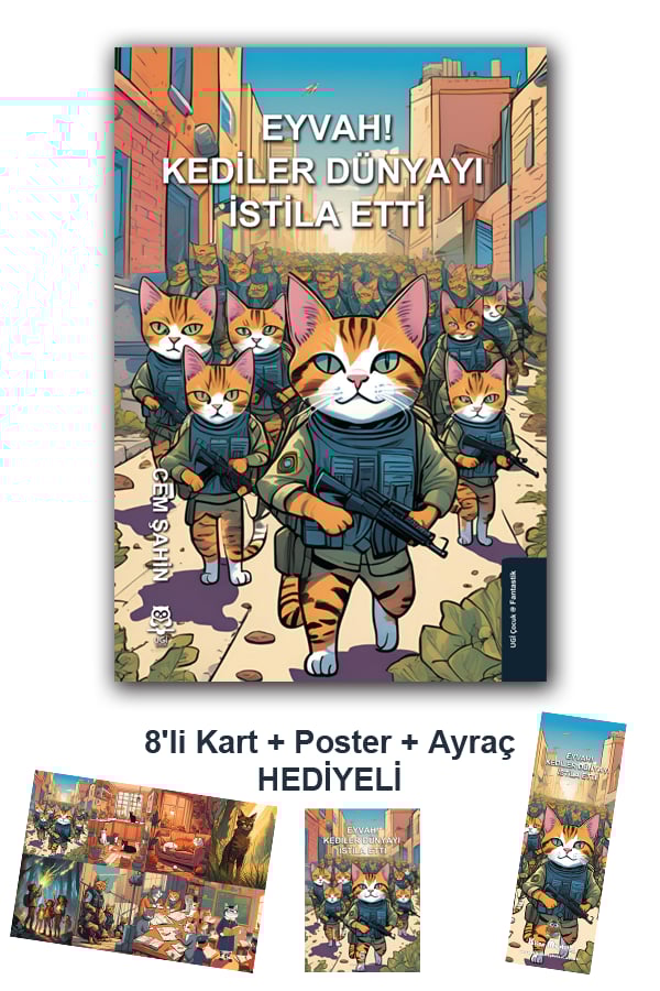 Eyvah! Kediler Dünyayı İstila Etti , Cem Şahin , UGİ Çocuk , 9786259546551 ,