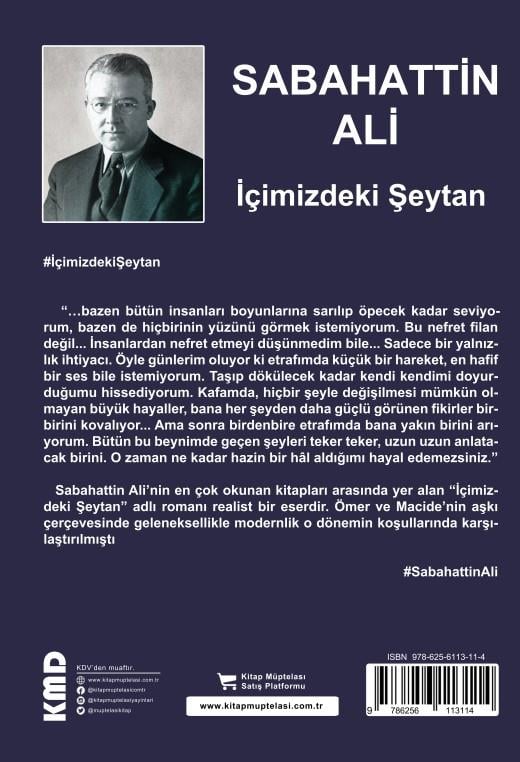 İçimizdeki Şeytan , Sabahattin Ali , KMD Yayınları , 9786256113114 ,