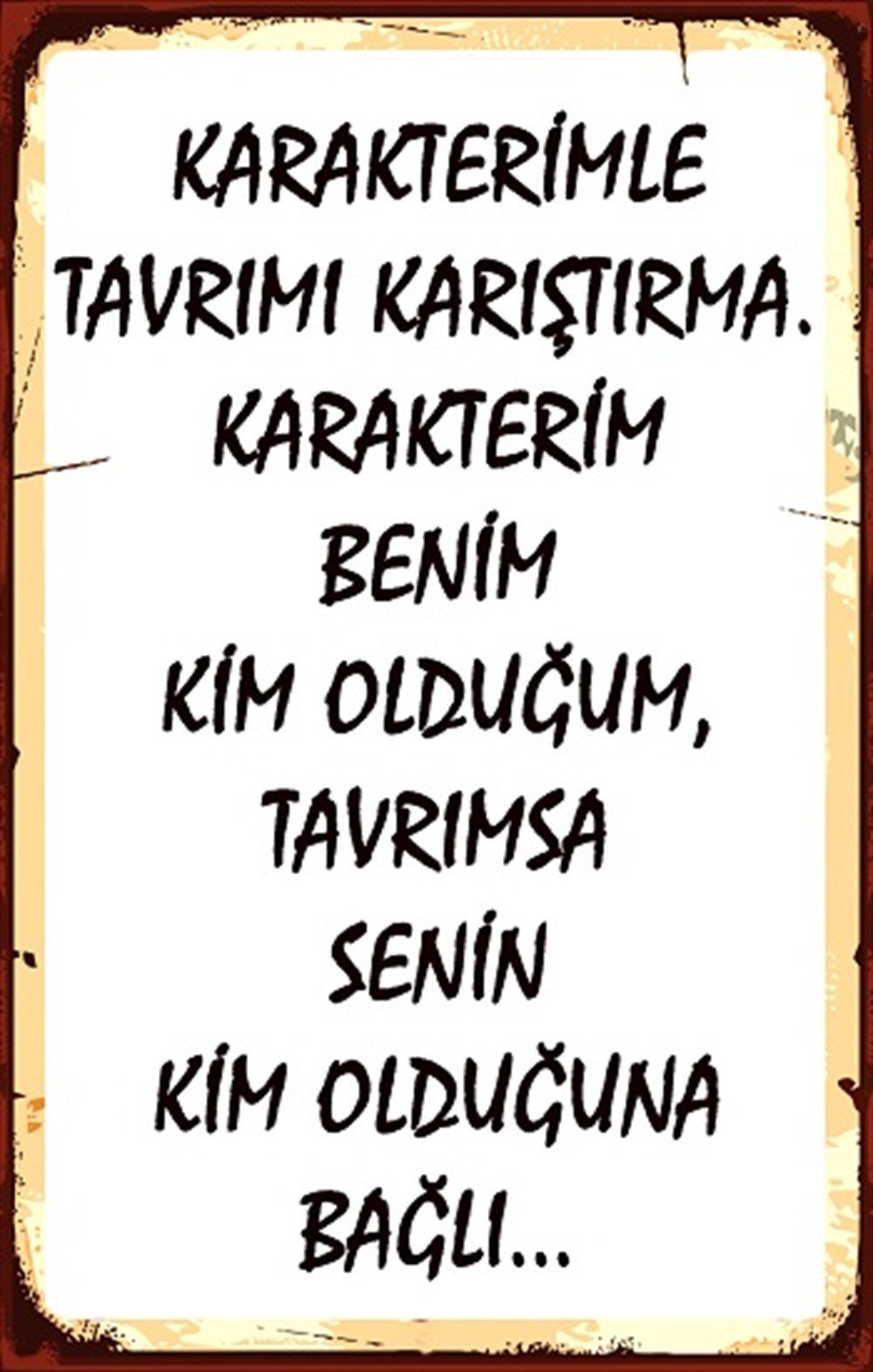 KARAKTERİM VE TAVRIM -  POSTER