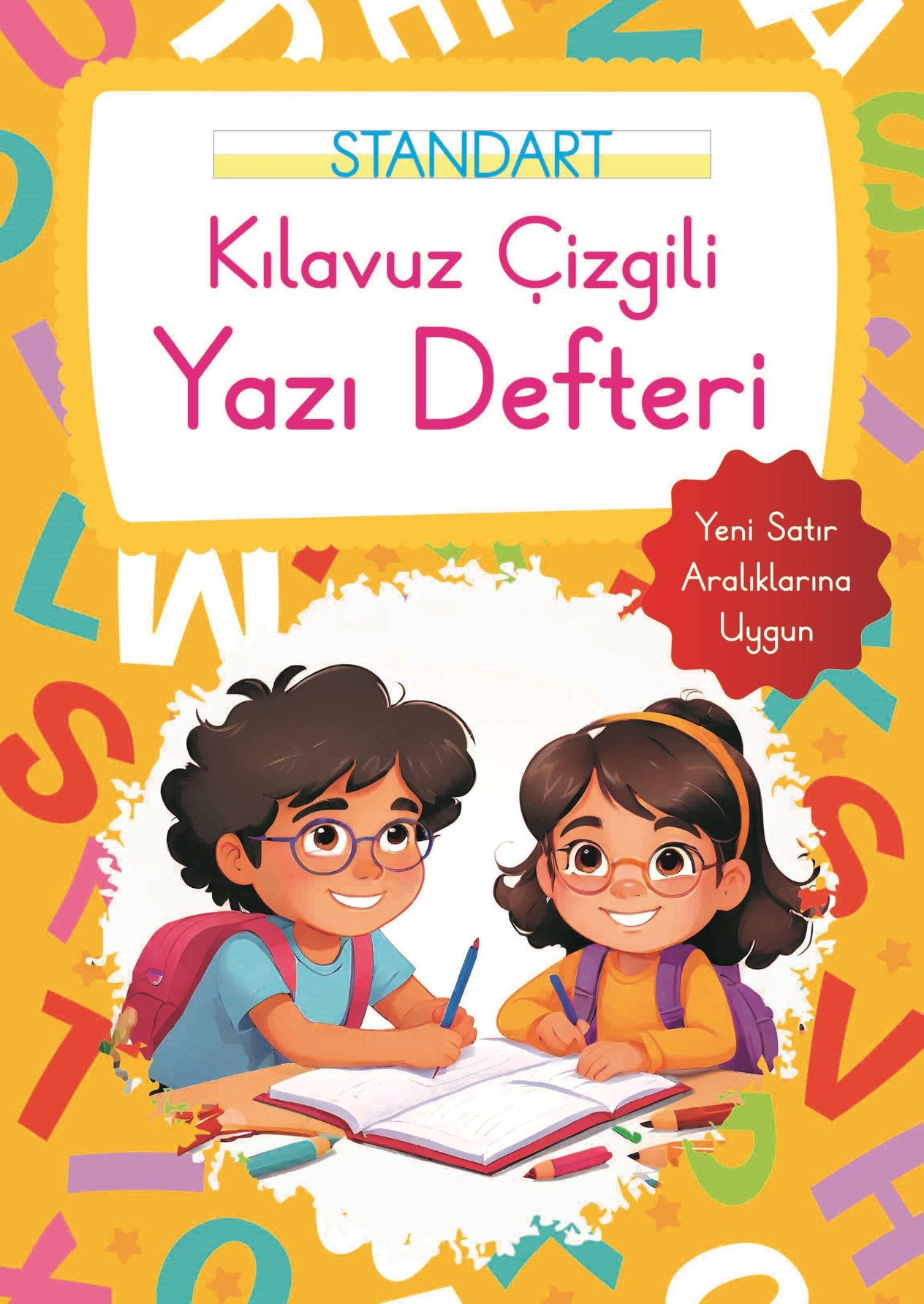 Kılavuz Çizgili Yazı Defteri Büyük Boy - Turuncu