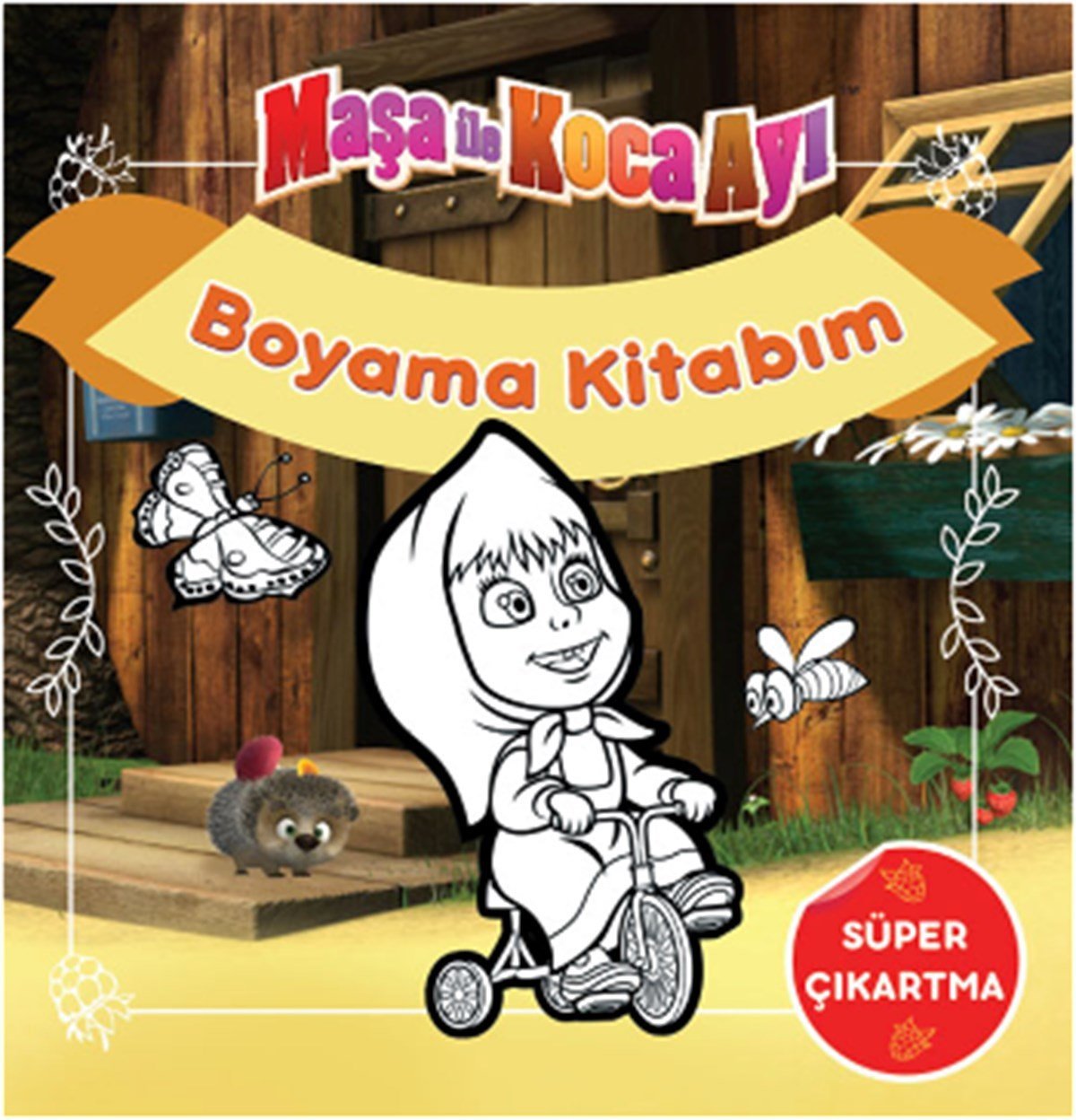Maşa ile Koca Ayı - Boyama Kitabım (Süper Çıkartma)