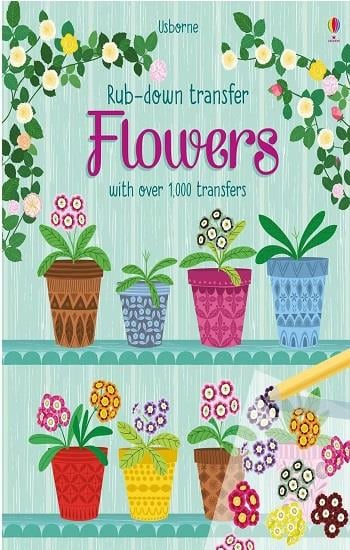 Rub Down Transfer Books: Flowers