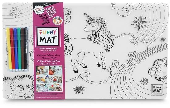 Unicorn ve Deniz Kızı &'lı Kalem Hediyeli - Funny Mat