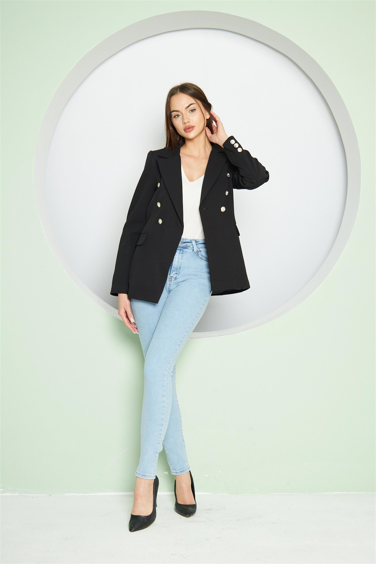Balmain Ceket Siyah
