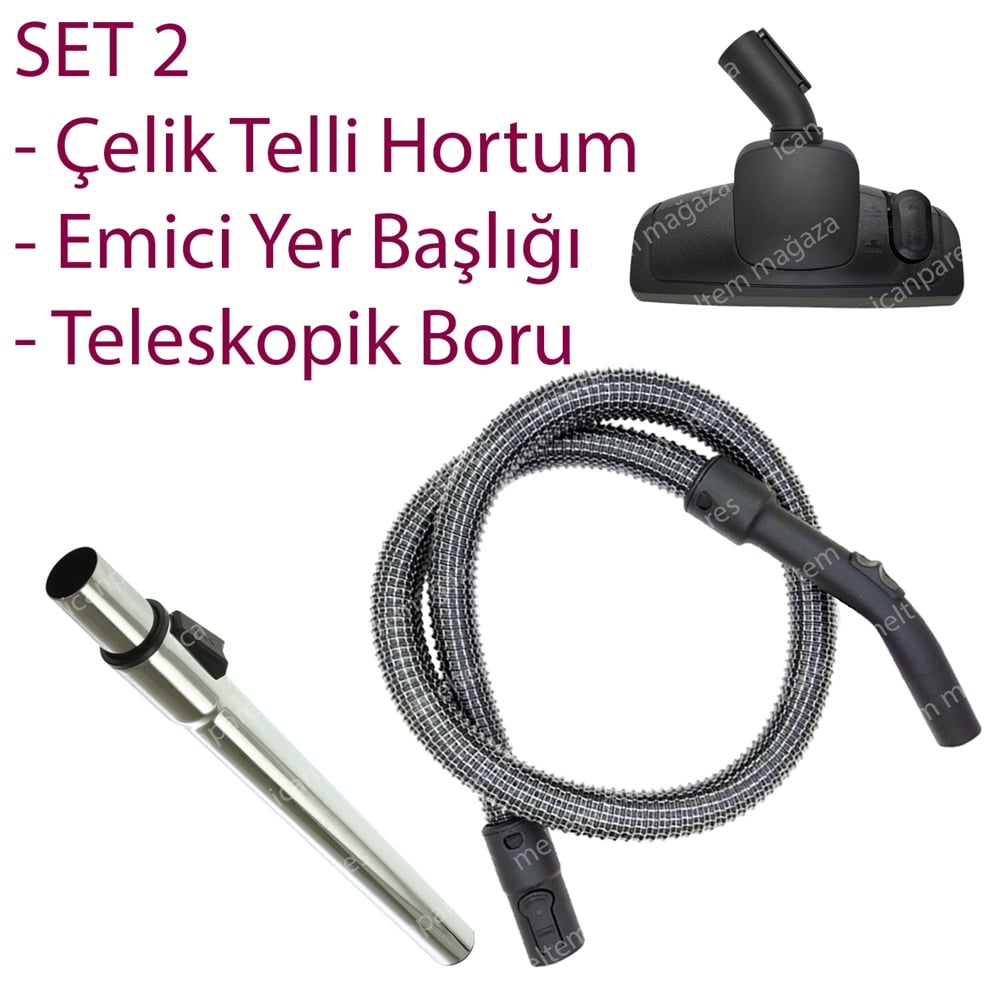 Profilo VS 6 PT 8 Süpürge Hortumu Başlığı Fırçası Borusu