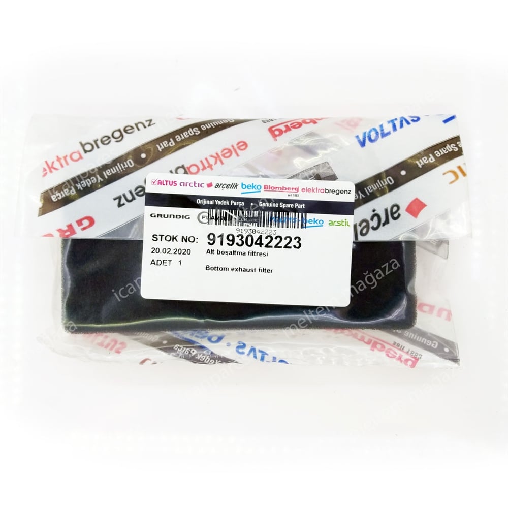 Arçelik 9193042223 Süpürge Orijinal Sünger Filtre
