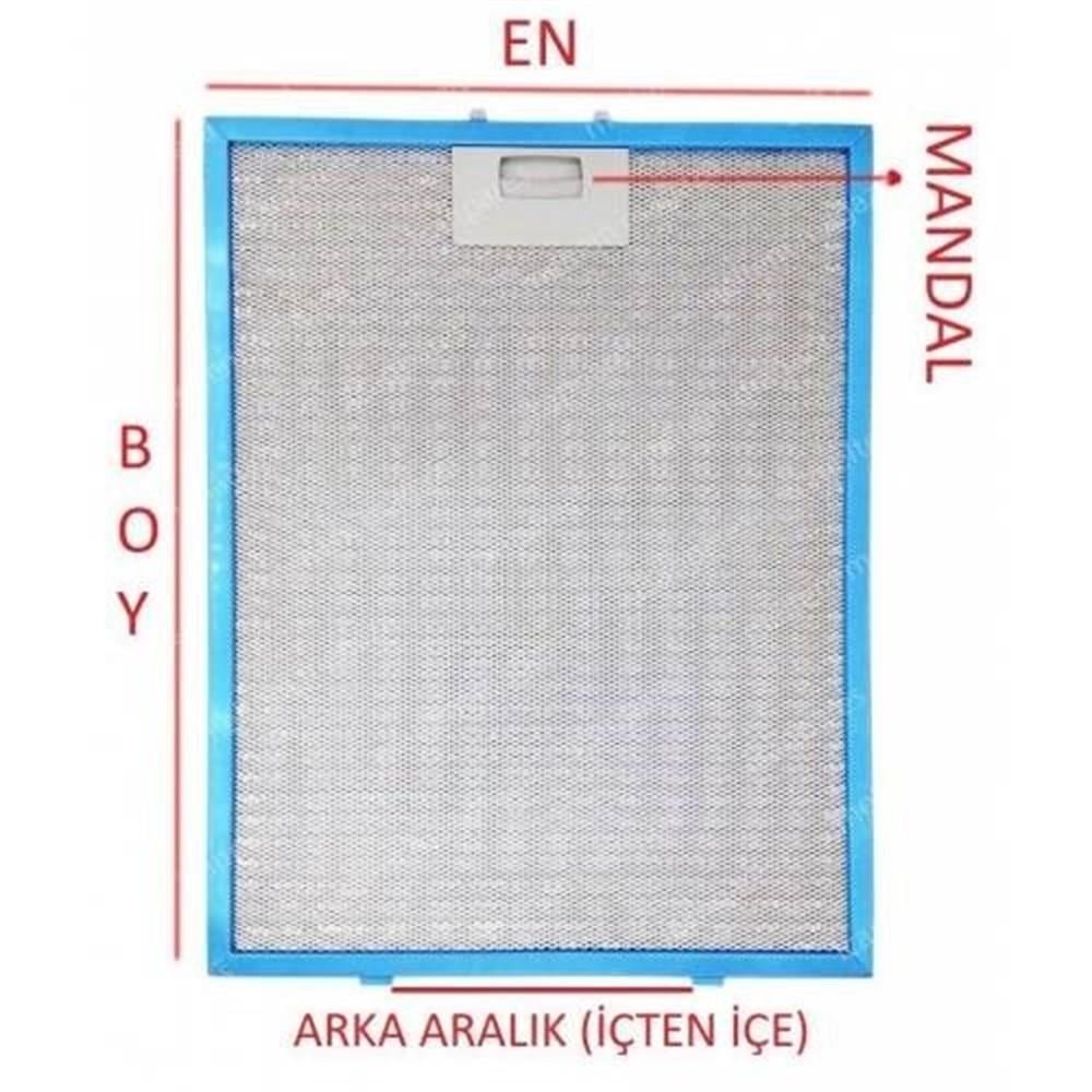 Eminçelik Davlumbaz 26,8X26 CM Arka Ara 12,5CM Aspiratör Filtresi