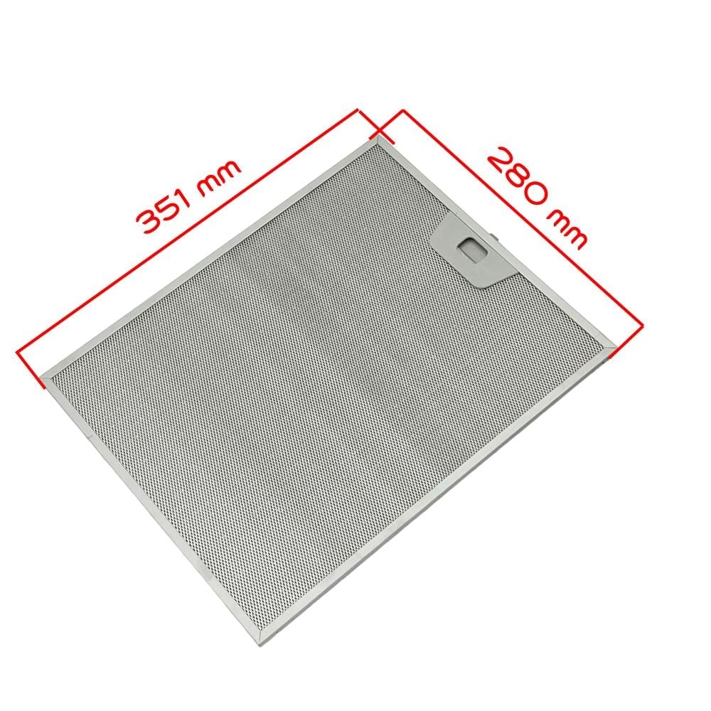 Bosch/Siemens Uyumlu En 28 cm Boy 35,1 cm Aspiratör Davlumbaz Metal Yağ Filtresi (Tek Tırnaklı)