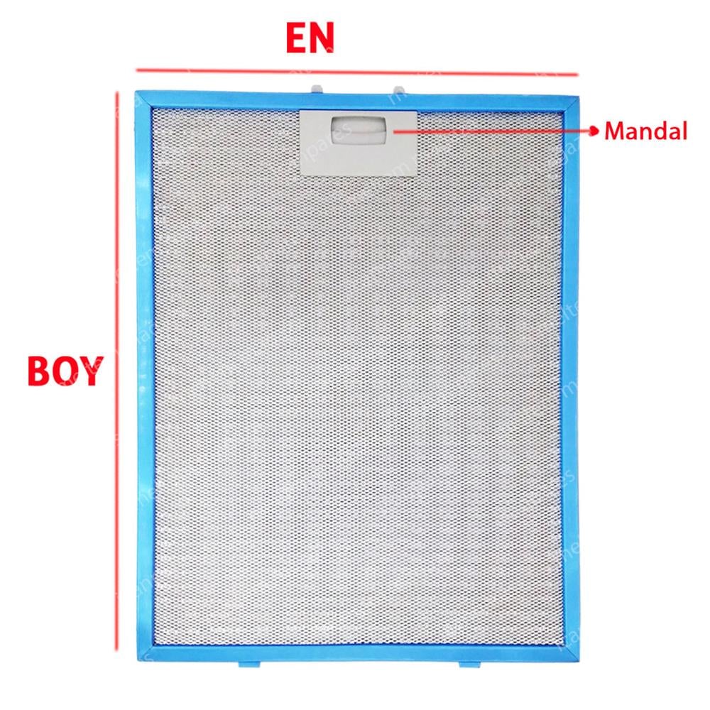 Esty Uyumlu Davlumbaz 27,8X35,5 CM Arka Aralık 12,5 CM Aspiratör Filtresi
