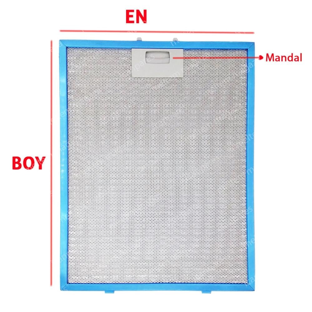 Universal Davlumbaz 27,8X35,5 CM Arka Ara 12,5CM Aspiratör Filtre