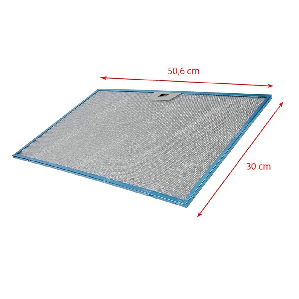 Universal Davlumbaz 50,6X30 CM Arka Ara 11,2CM Aspiratör Filtresi