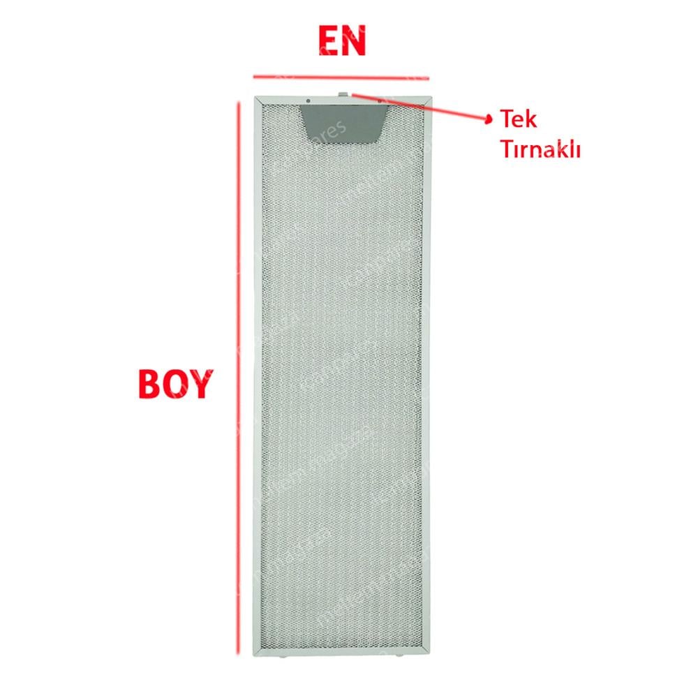 Universal Davlumbaz 16,6X51,5 CM Tek Tırnaklı Aspiratör Filtresi
