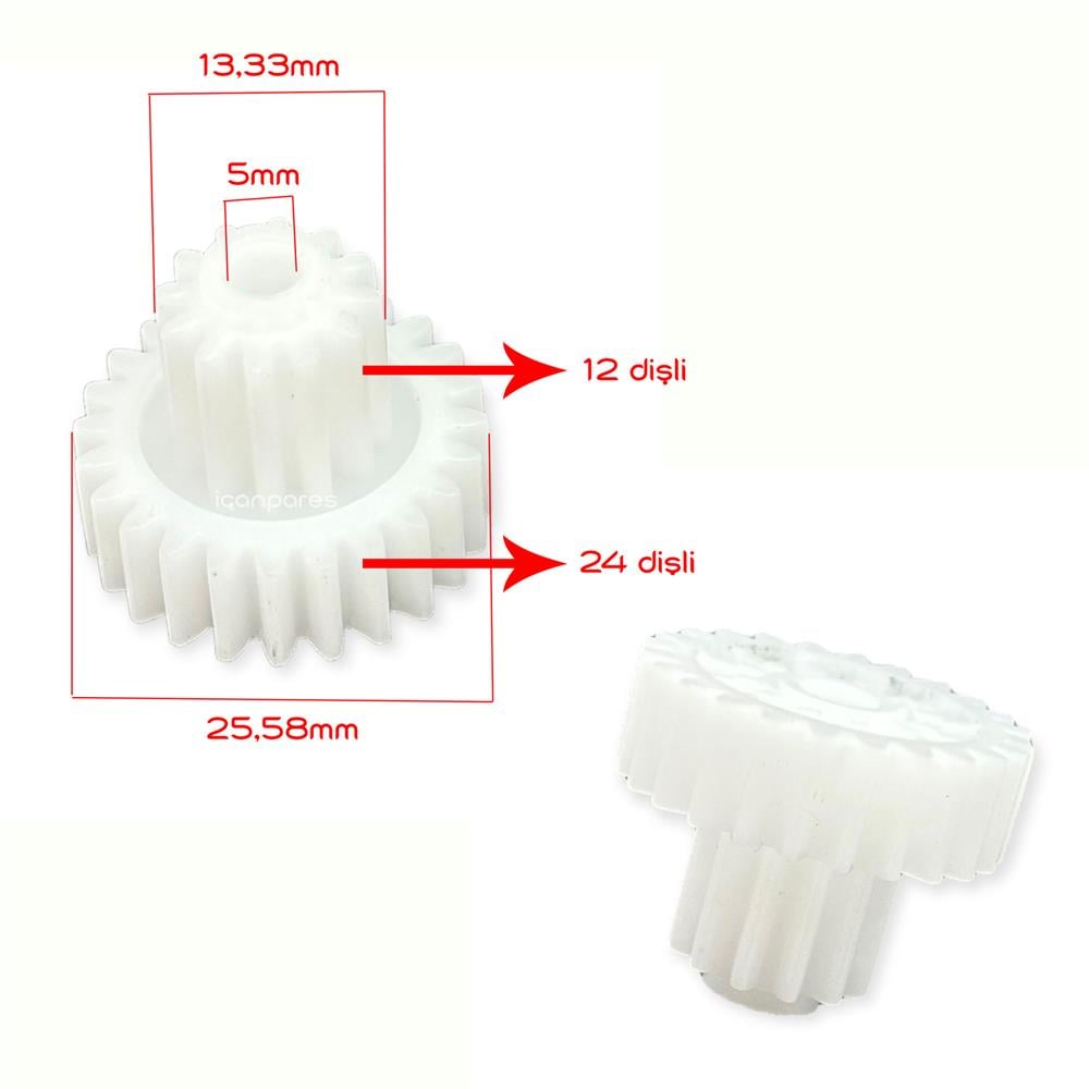 Altus Uyumlu ALSM 739 B Blender Hazne Kapağı Orta Aktarma Dişlisi (Çift Dişli)