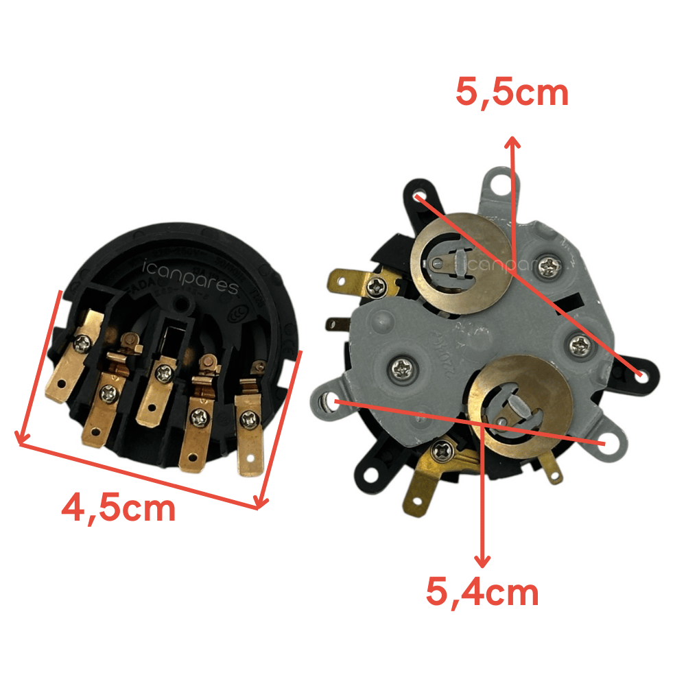 Bir Çok Marka İle Uyumlu Çaycı ve Kettle Termostat ve Konnektör Seti KSD-168-5, 3 Delikli
