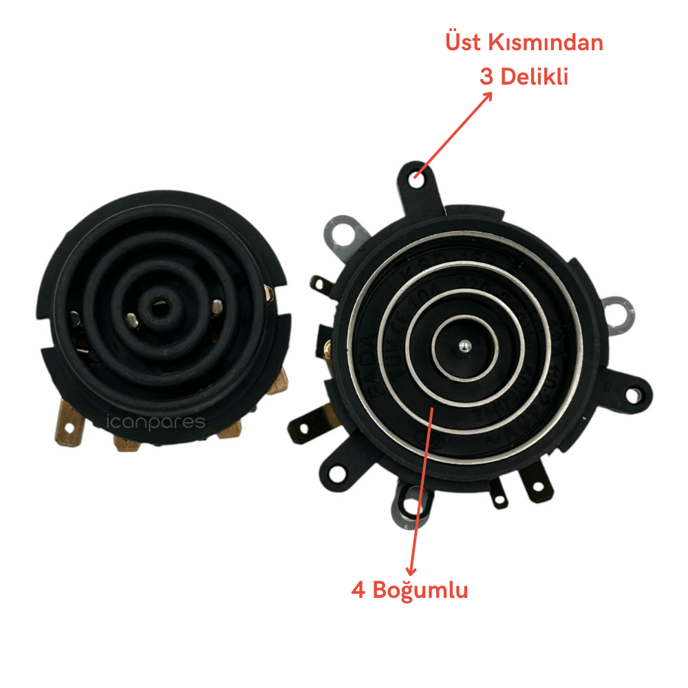 Bir Çok Marka İle Uyumlu Çaycı ve Kettle Termostat ve Konnektör Seti KSD-168-5, 3 Delikli