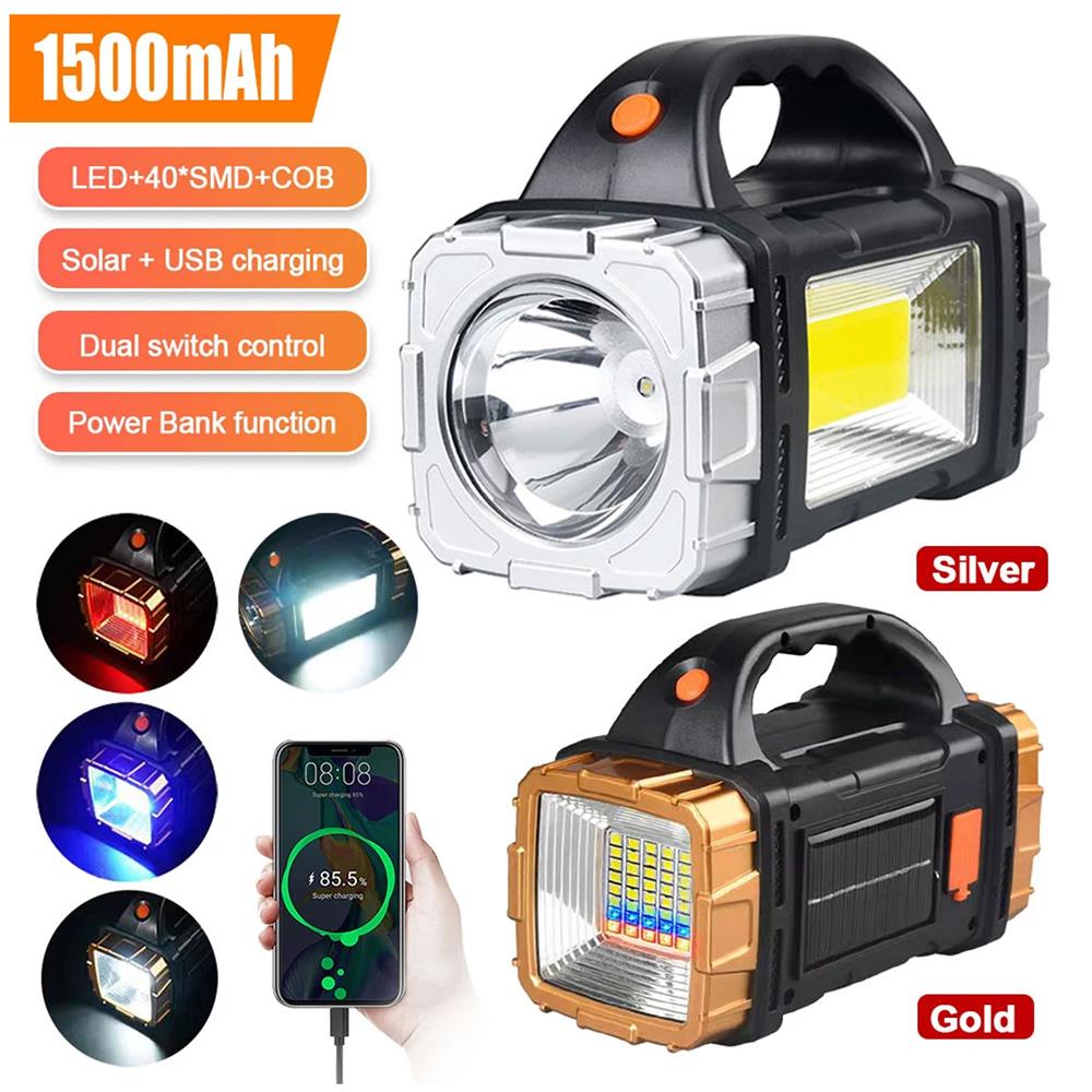 El Feneri Projektör Solar Şarjlı 25W Led+Smd+Cob GL-2289