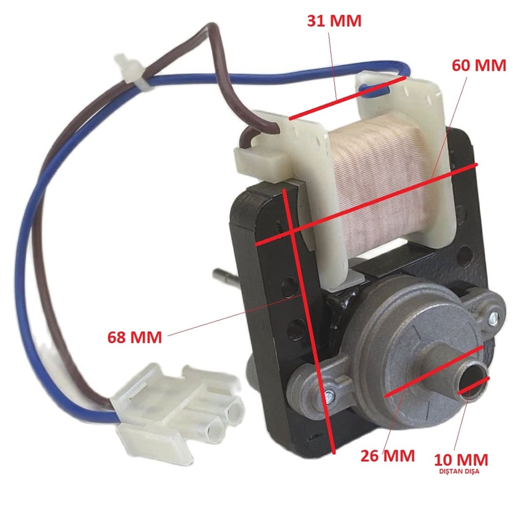 Arçelik 5275NMBE NoFrost Buzdolabı İnce Milli İç Evaporatör Fan Motoru SRF 58