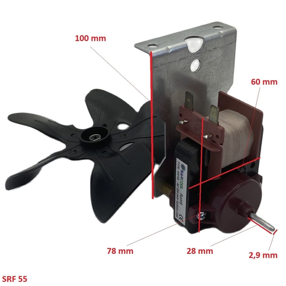 Regal NoFrost Buzdolabı Dış Fan Motoru Pervaneli SRF 55