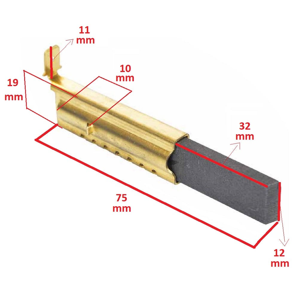 Arçelik 7103H Çamaşır Makinesi Motor Kömürü ( 5x12.5x32 ) 2 li