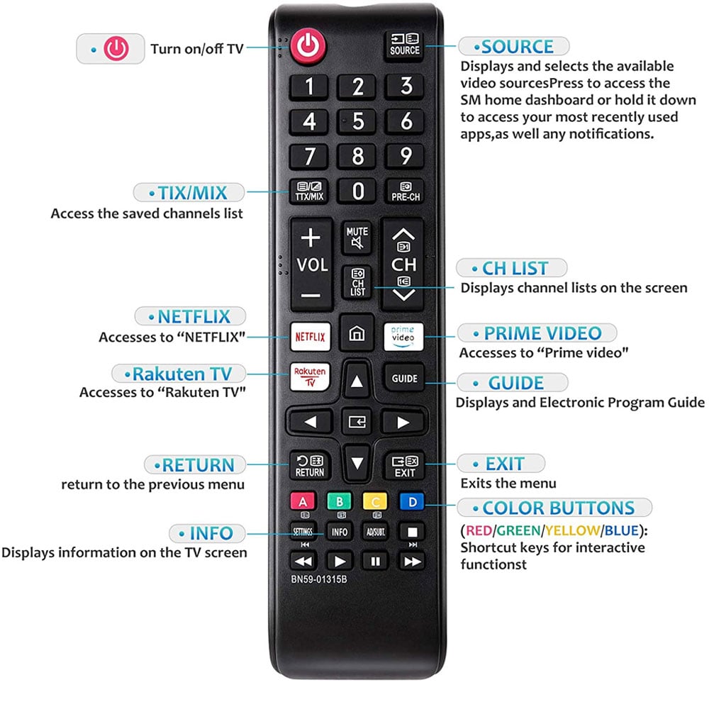 Samsung UE58RU7100W Uyumlu Tv Kumanda