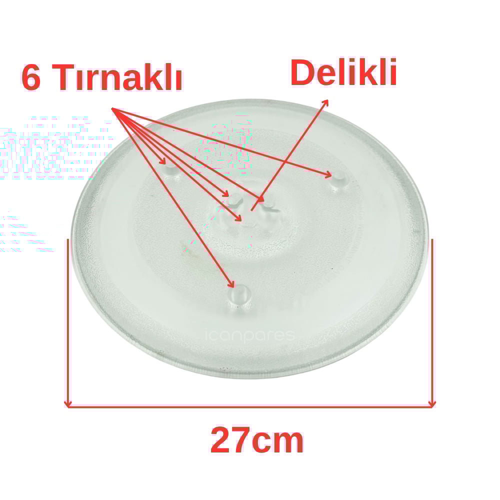 Bosch Uyumlu BFL523MW3 Mikrodalga Fırın Cam Tepsi