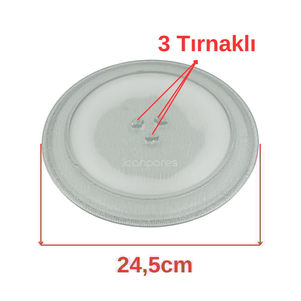 Siemens Uyumlu HF15G560TI Mikrodalga Fırın Cam Tepsi