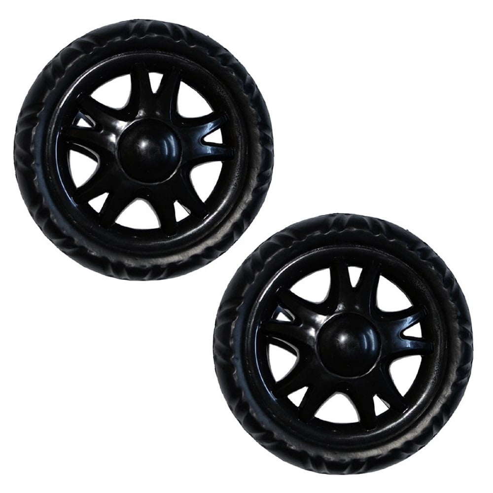 Tak Çıkar Pazar Araba Teker Geçmeli Bebek Arabası Tekerleği SİYAH 15 CM 2 ADET