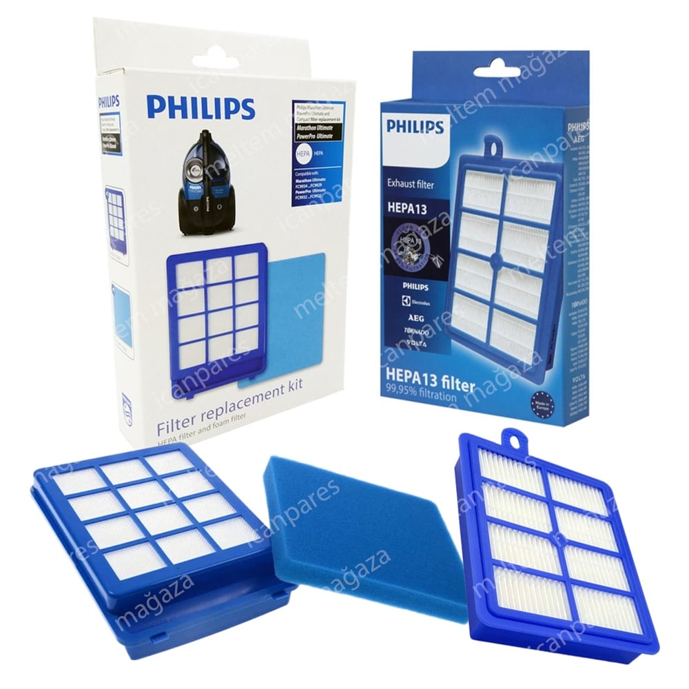 Philips XB 9145 Marathon Ultimate Kutulu Ön ve Hepa Filtre Seti