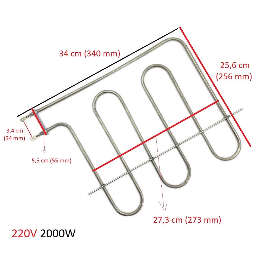 Arçelik ARMF4 Mini Üst Fırın Rezistansı 2000 W Ölçülere Dikkat Ediniz