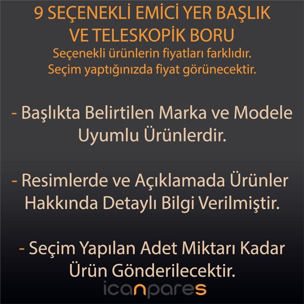 Conti CVC 305 Multistorm Süpürge Emici Başlığı Borusu