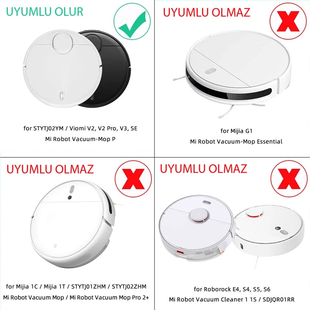 Xiaomi Mijia STYJ02YM Viomi V2 Pro V3 SE Vacuum Cleaner Robot Süpürge Yenileme Seti