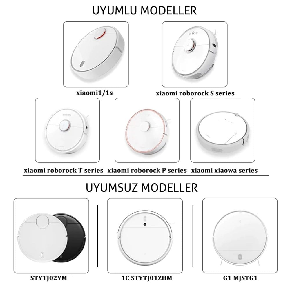 Xiaowa Roborock E4 Series Vacuum Cleaner Robot Süpürge Aksesuar Seti