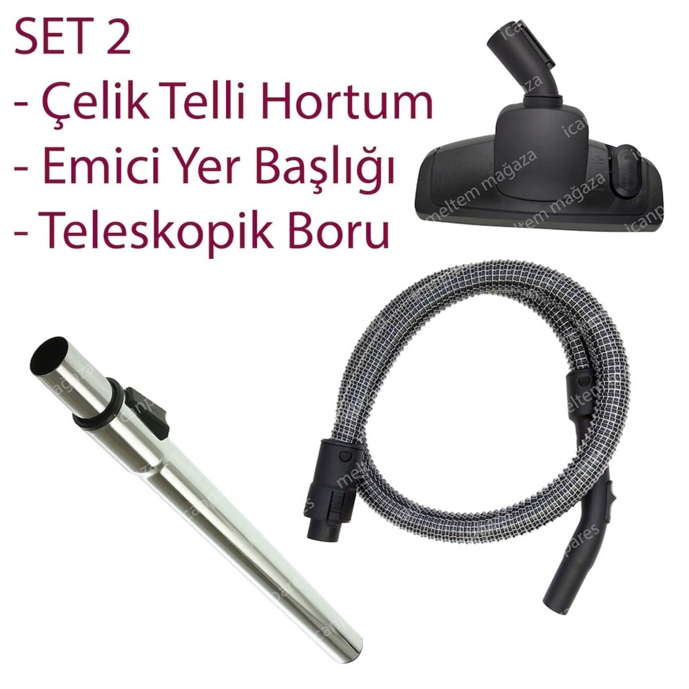 Arçelik S 6260 Elektrikli Süpürge Hortumu Başlığı Fırçası Borusu