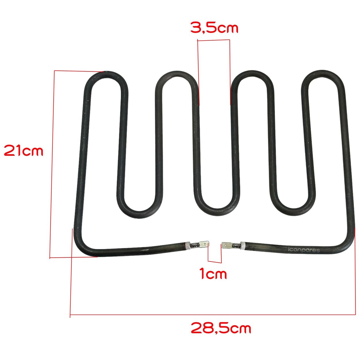Tost Makinesi Rezistansı  -  220V 1000W - Sanayi Tip - 28,5cm-21cm Bir Çok Marka İle Uyumlu