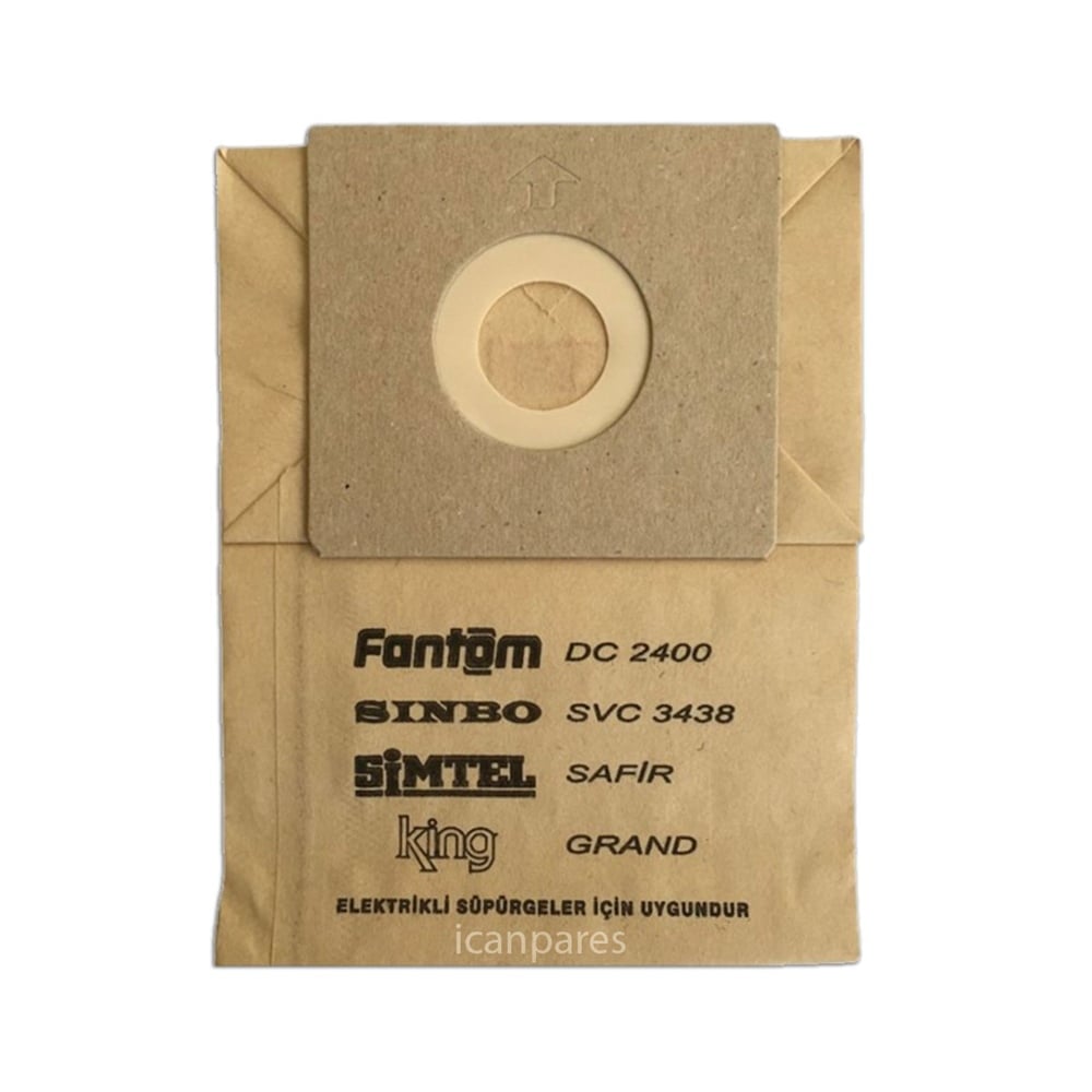 Fantom Quantum WF 5300 Süpürge Kağıt Toz Torbası (10 Adet)
