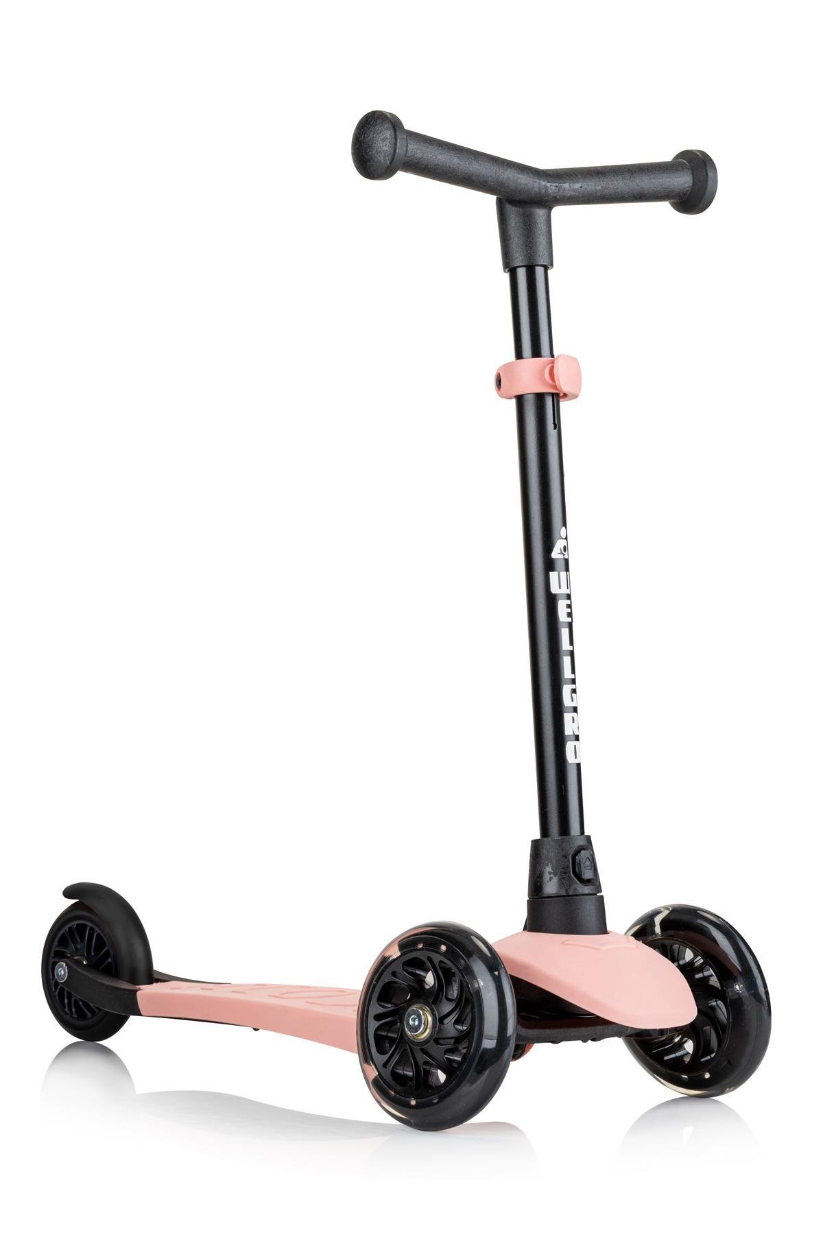Wellgro Işıklı 3 Tekerli Yükseklik Ayarlı Scooter, Pembe