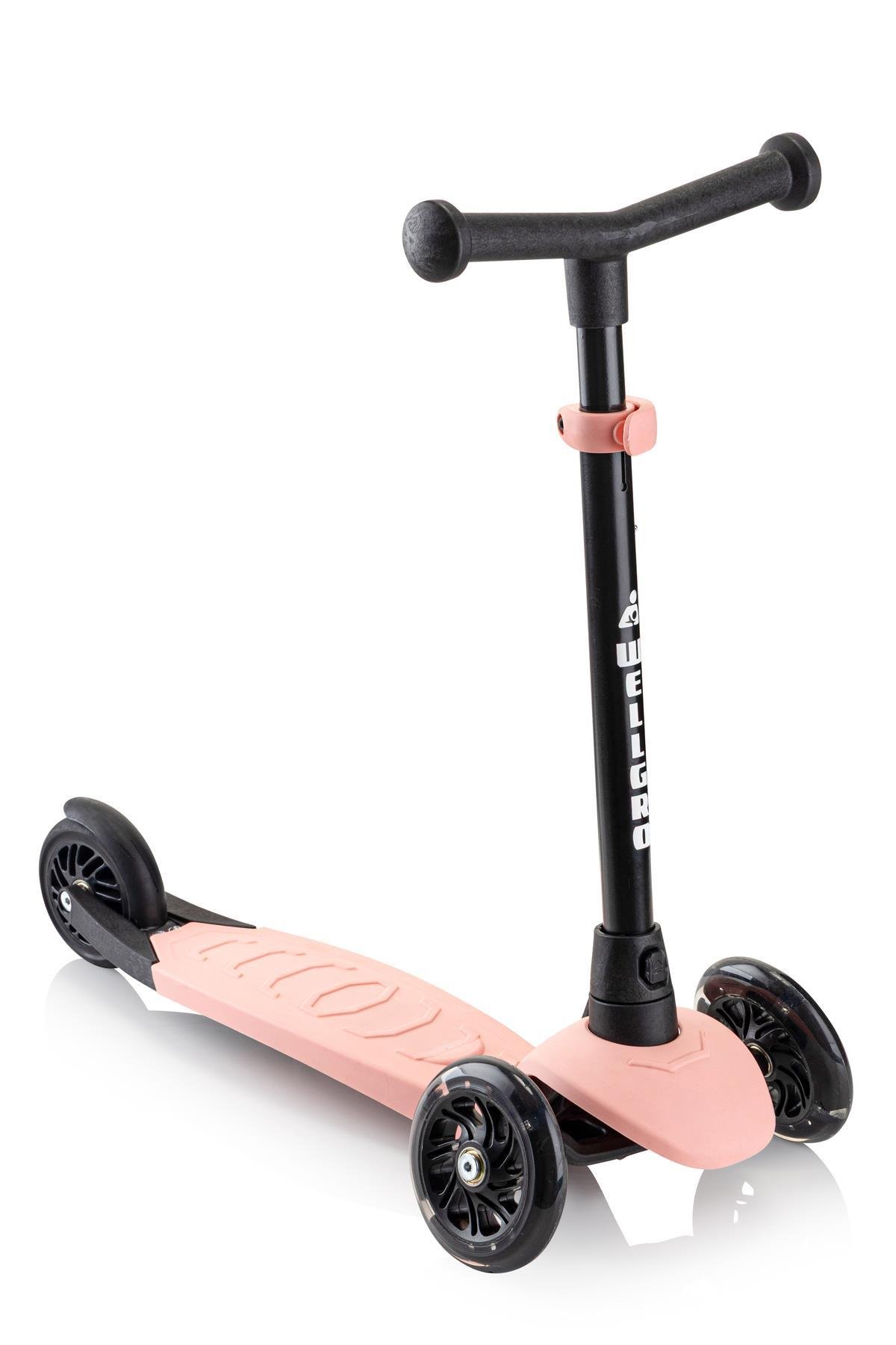 Wellgro Işıklı 3 Tekerli Yükseklik Ayarlı Scooter, Pembe