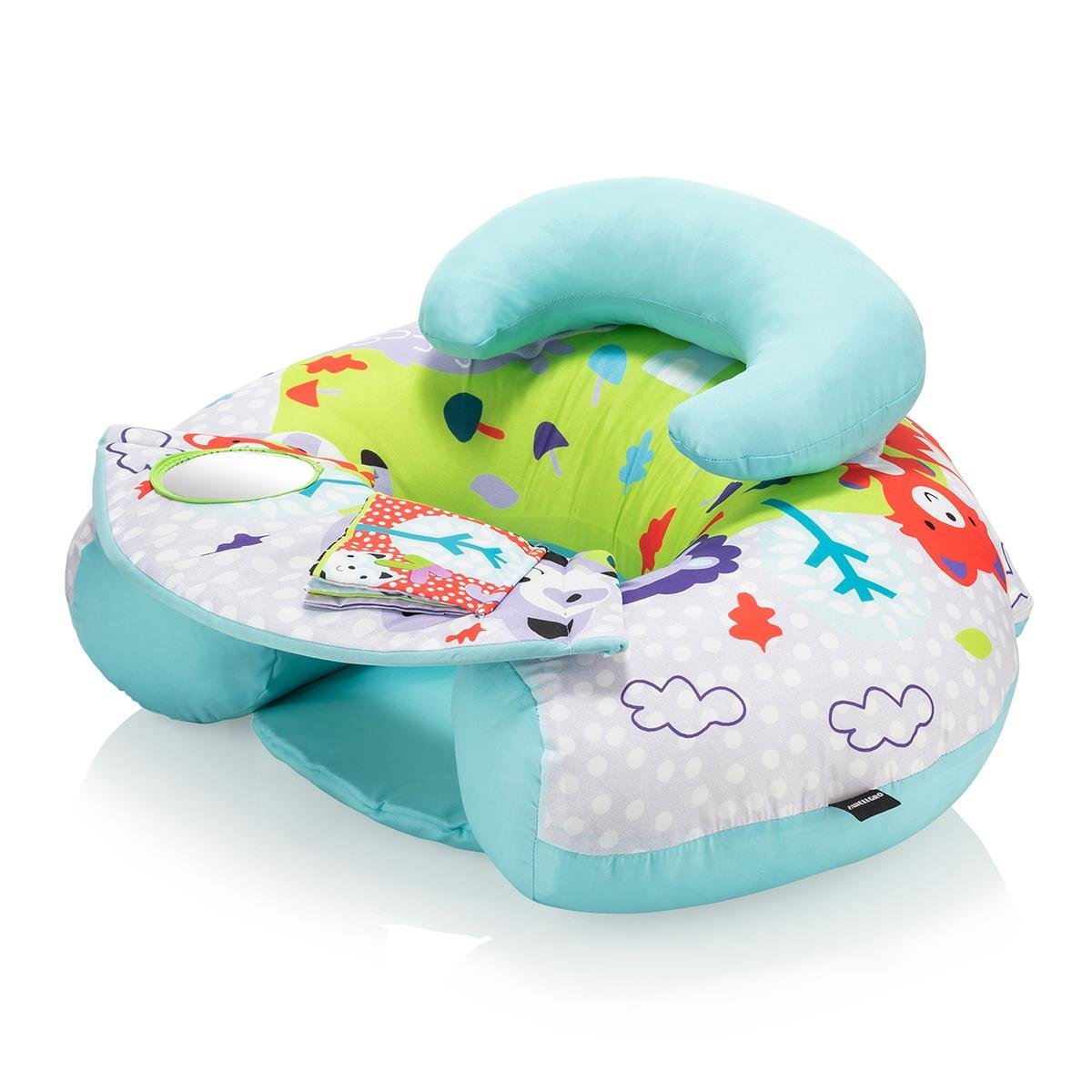 Wellgro Funny Animal Backrest Floor Cushion, Baby Seat Cushion