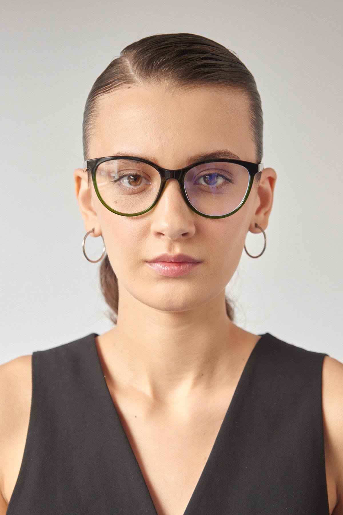 Eleanor Black Green Mavi Işık Koruyucu Gözlük