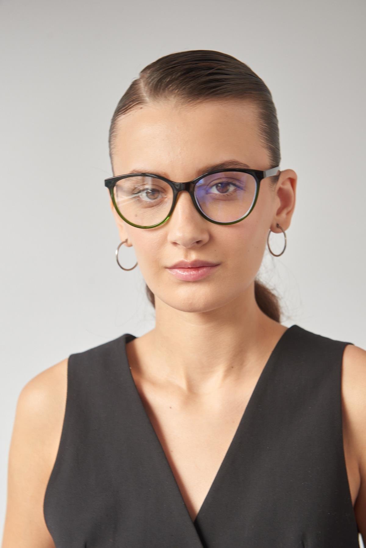 Eleanor Black Green Mavi Işık Koruyucu Gözlük