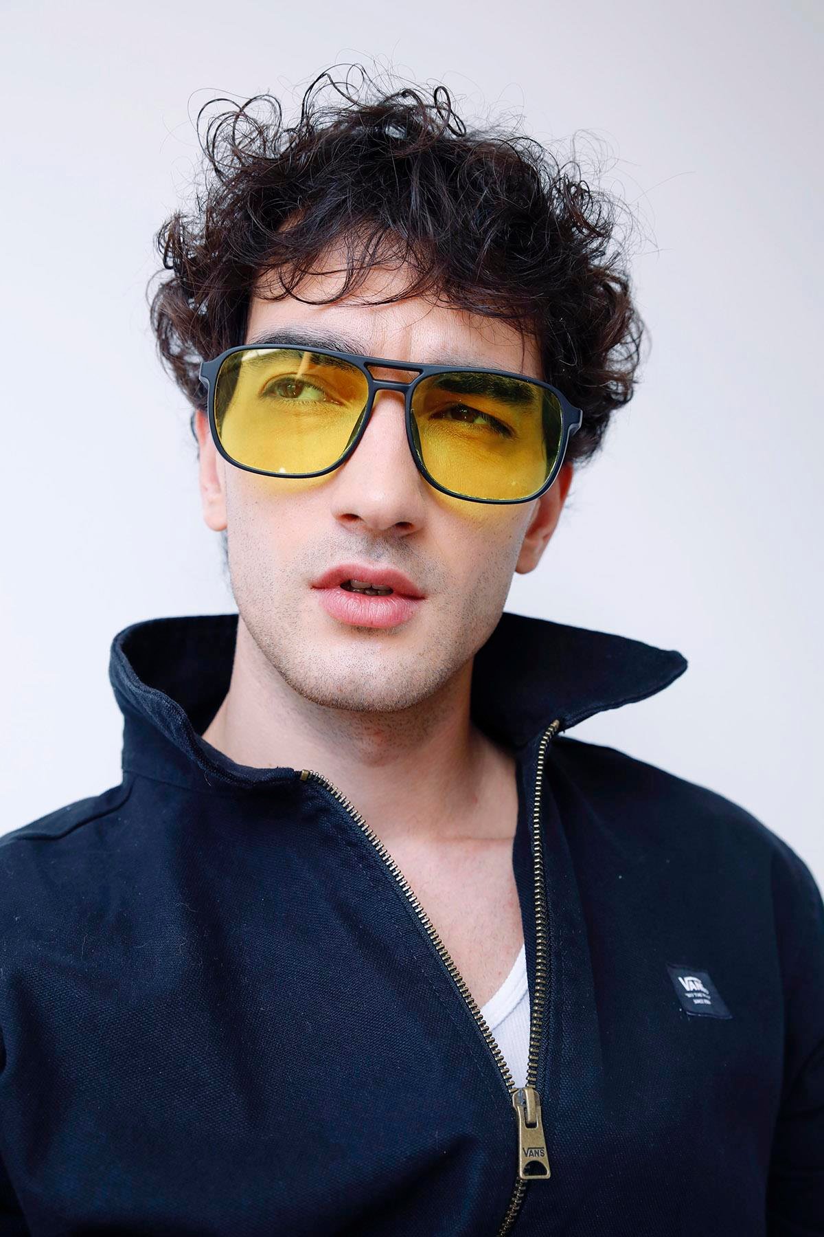 Grant Matt Black Yellow Erkek Güneş Gözlüğü