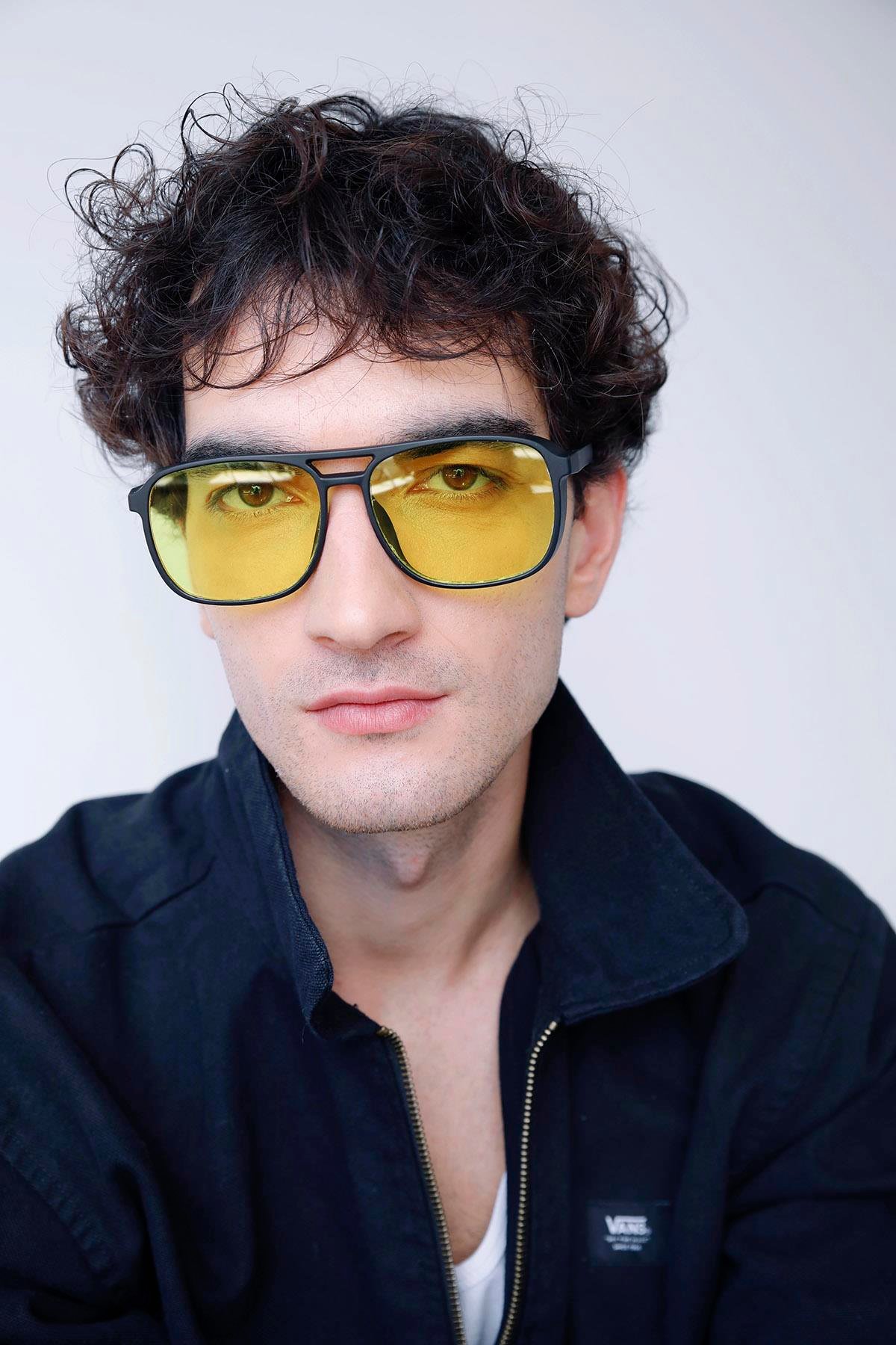 Grant Matt Black Yellow Erkek Güneş Gözlüğü