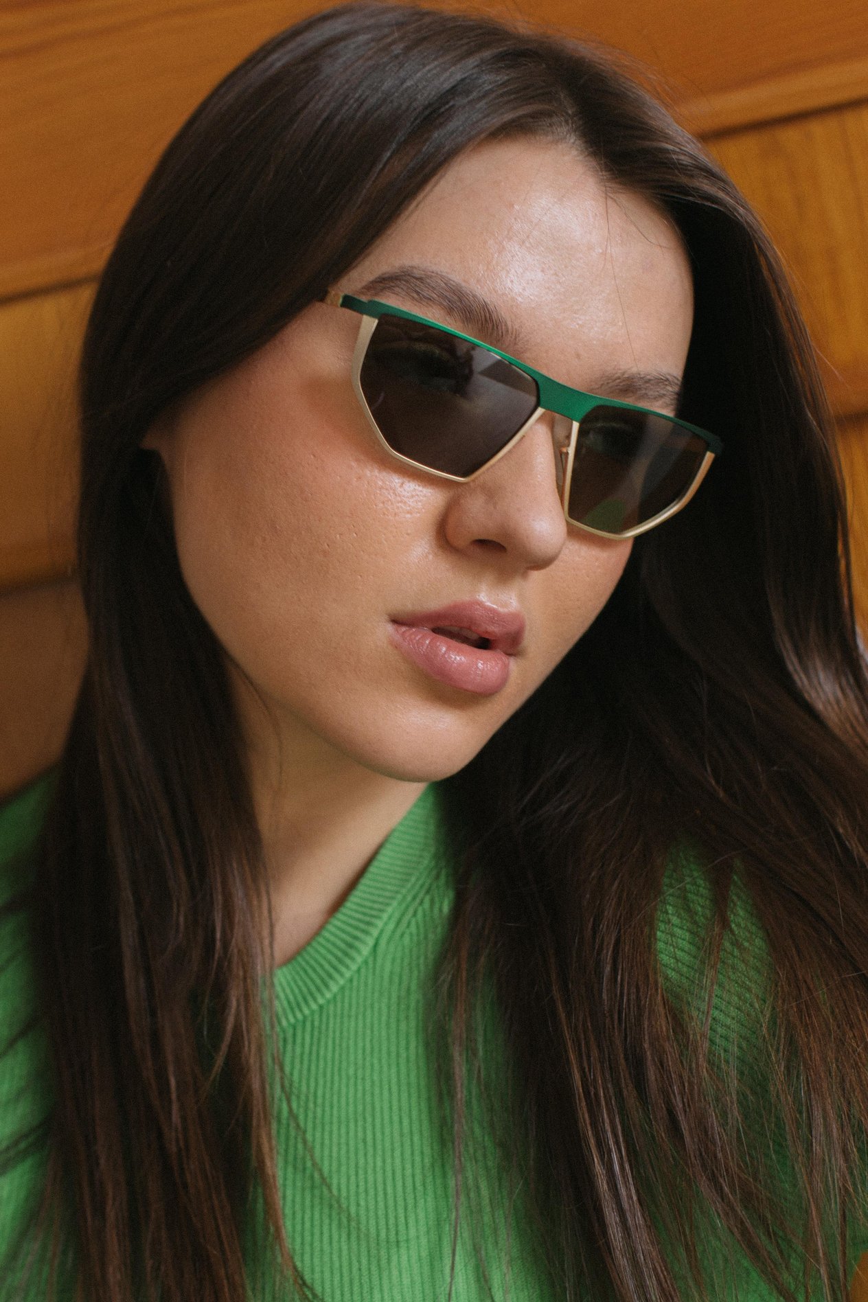 Puhu Green Gold Green Güneş Gözlüğü