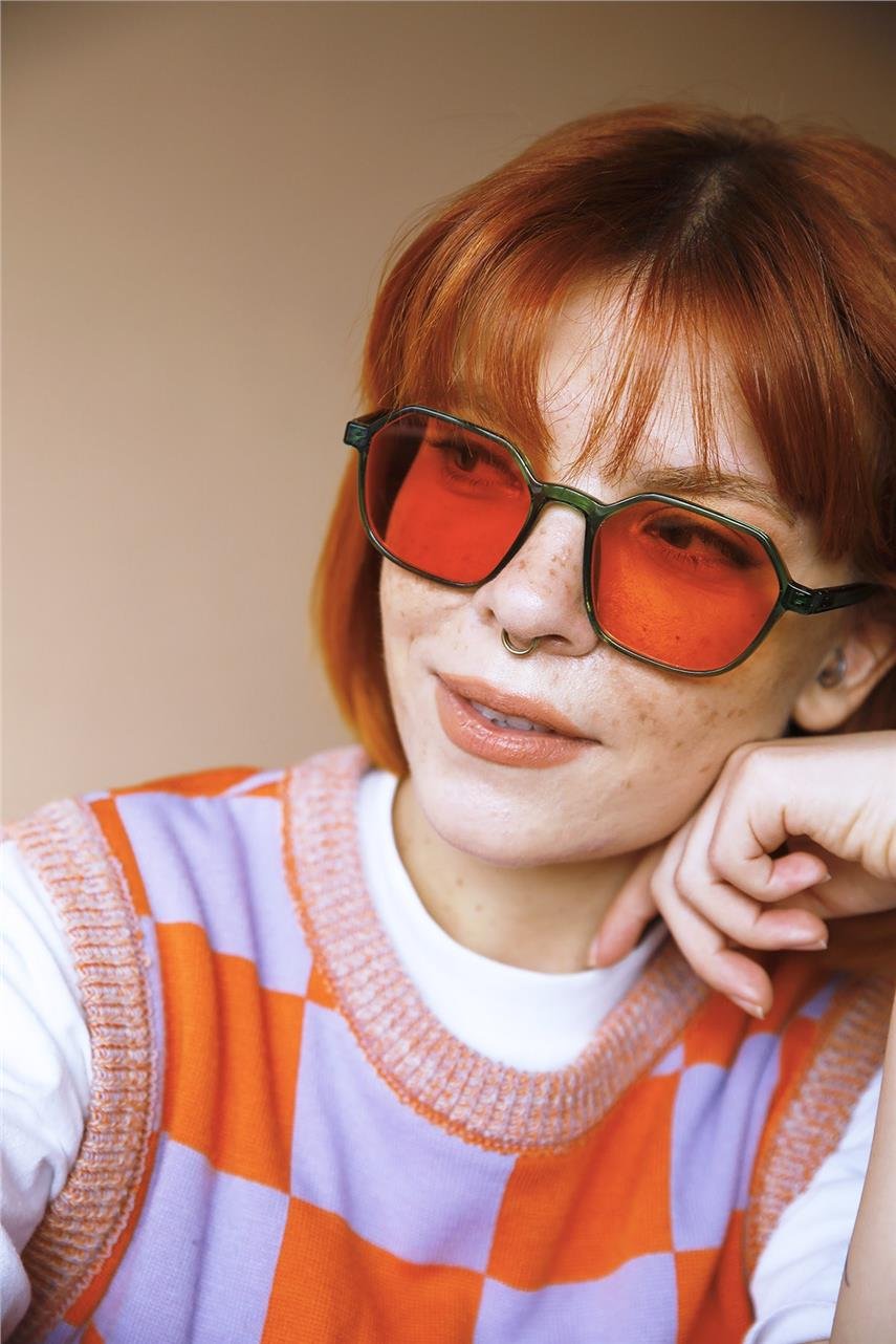 Sezar Green Orange Güneş Gözlüğü