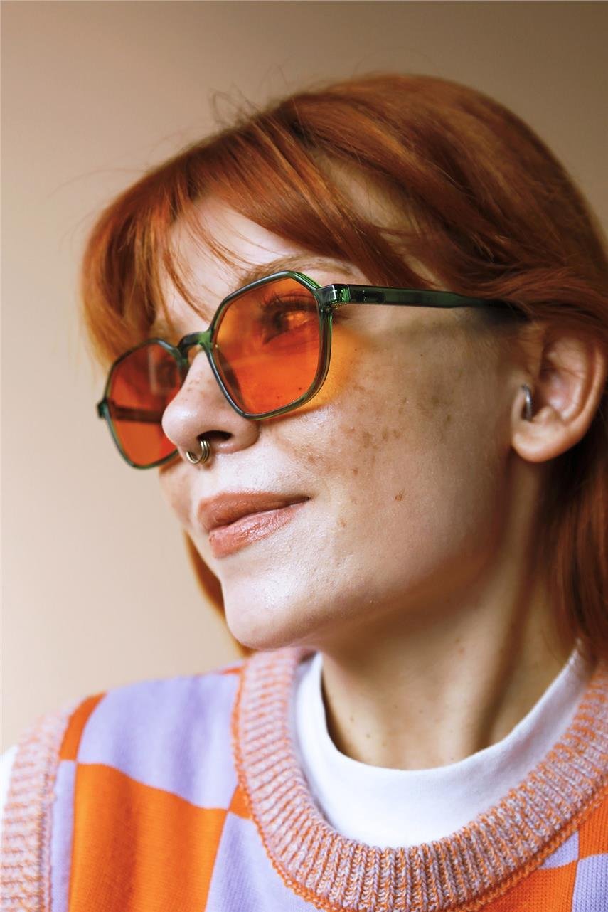 Sezar Green Orange Güneş Gözlüğü