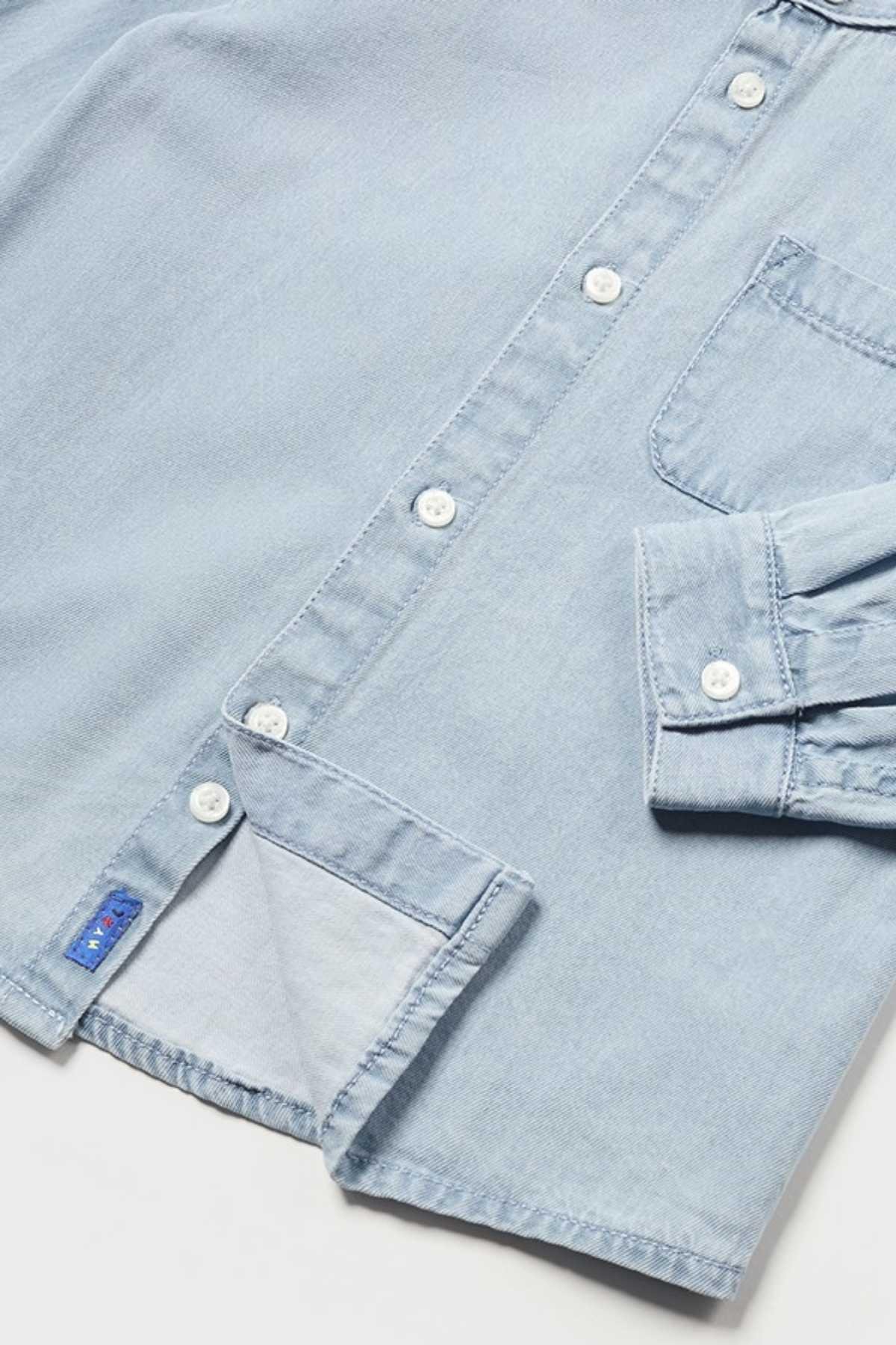 12-36 Ay Erkek Bebek Uzun Kol Denim Gömlek