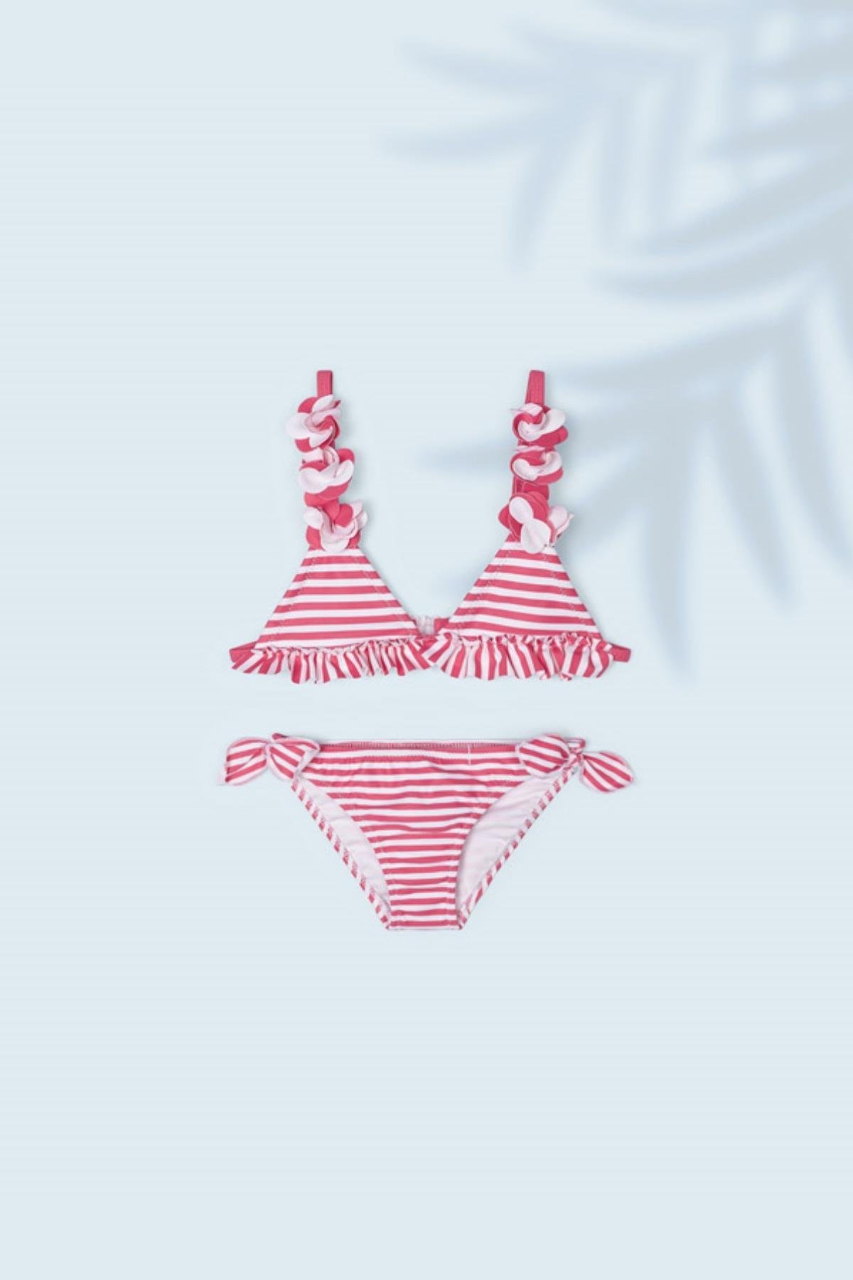 2-9 Yaş Kız Çocuk Çiçekli Bikini Set