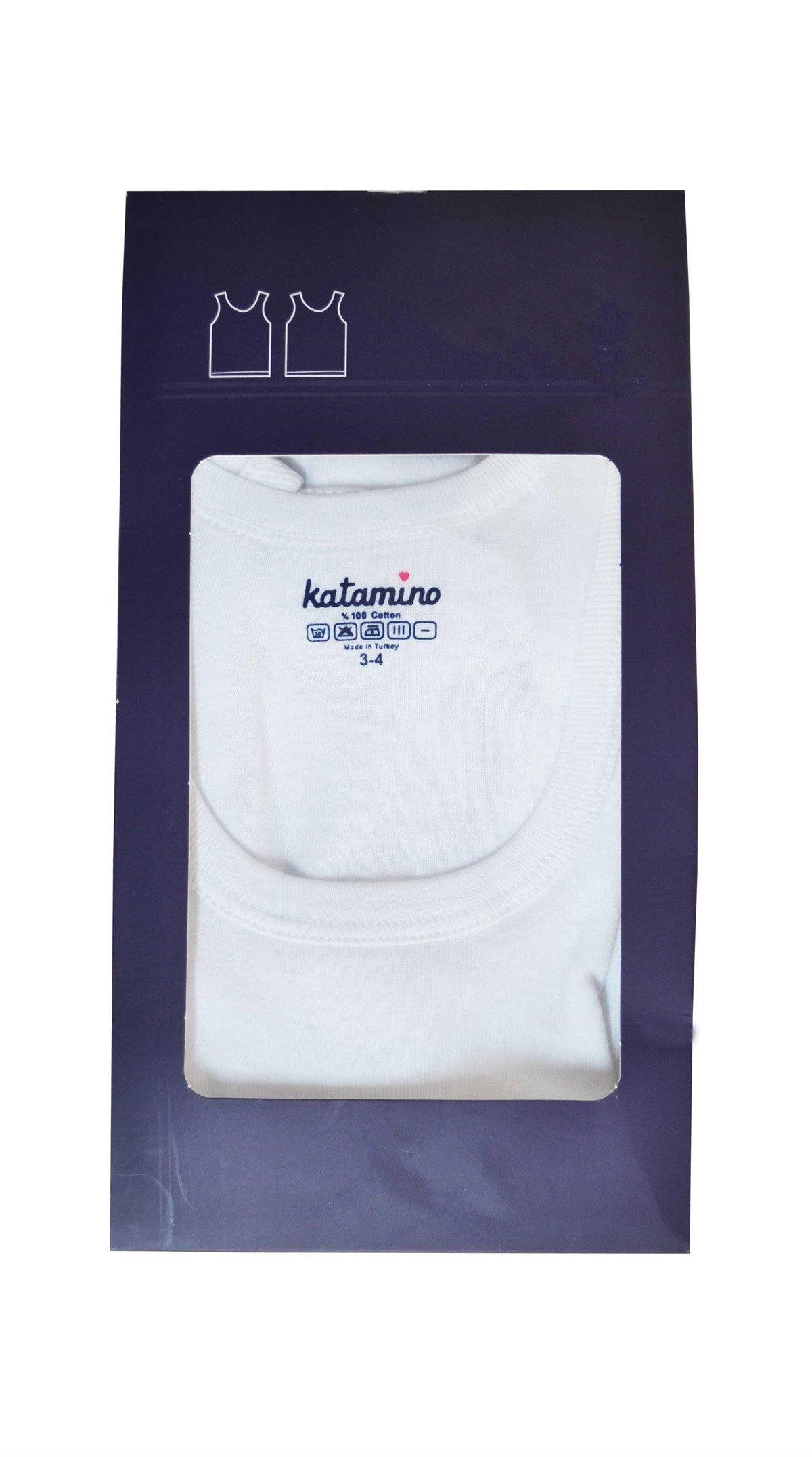 Katamino  2'Li Erkek Atlet Set Beyaz