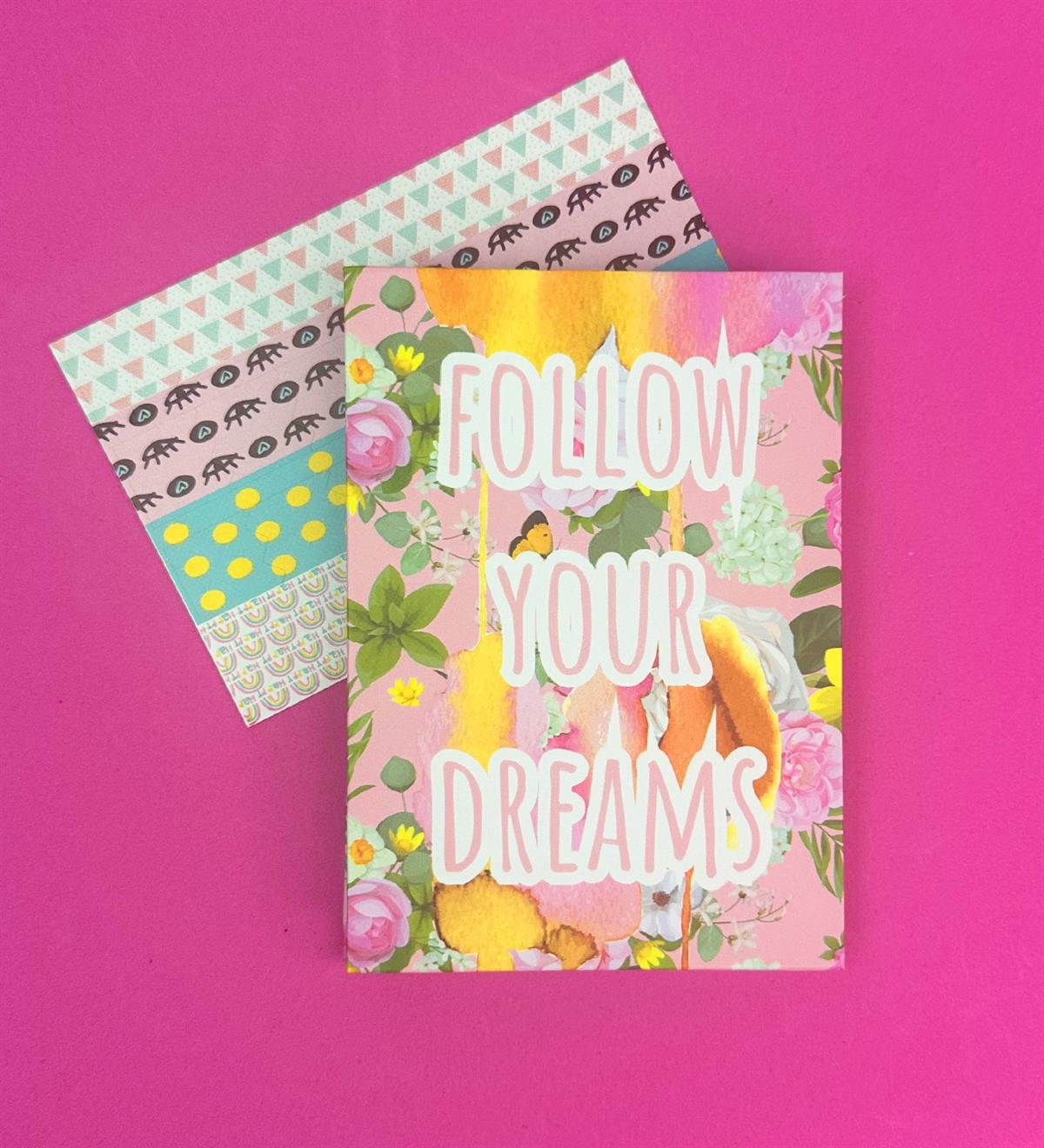 Renkli Follow Your Dreams Mini AlbümgiftmodaGmd100663